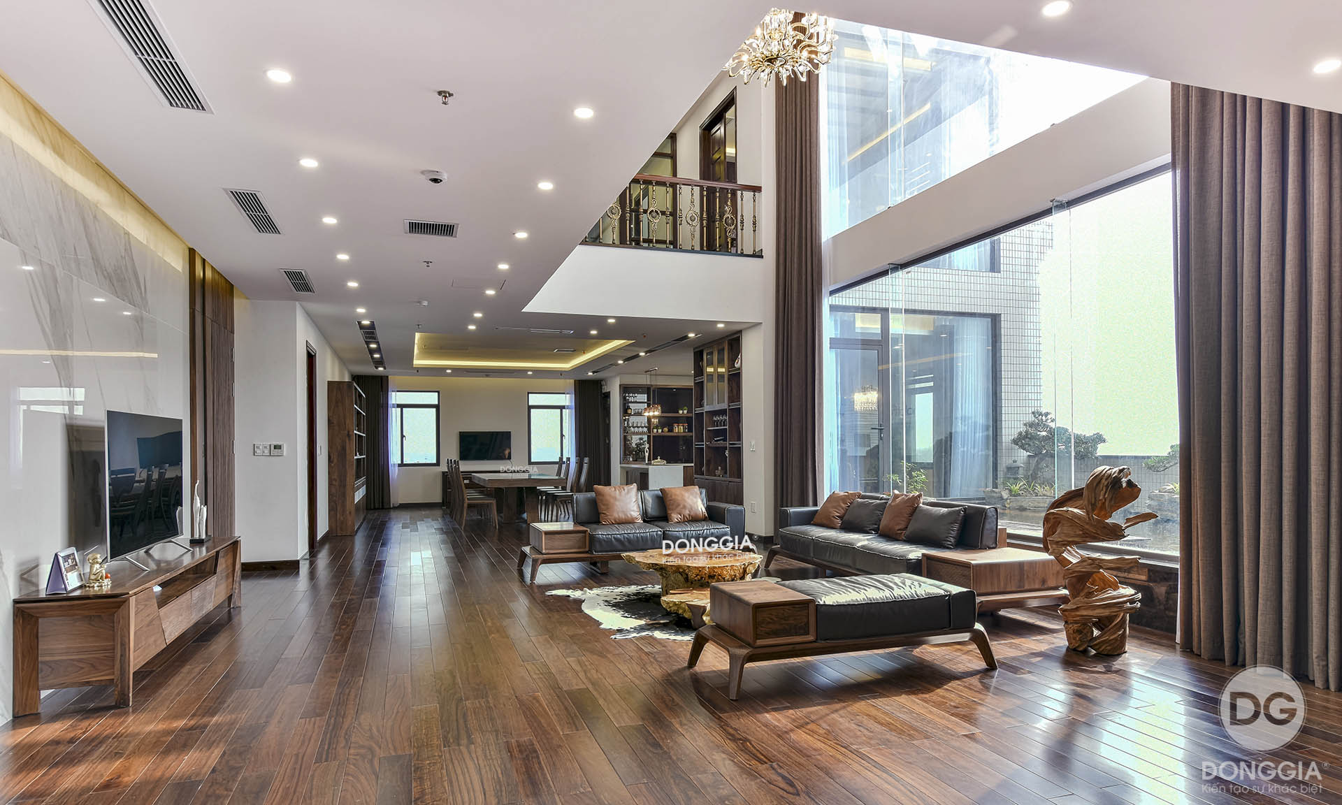 Thi công nội thất gỗ óc chó đẳng cấp