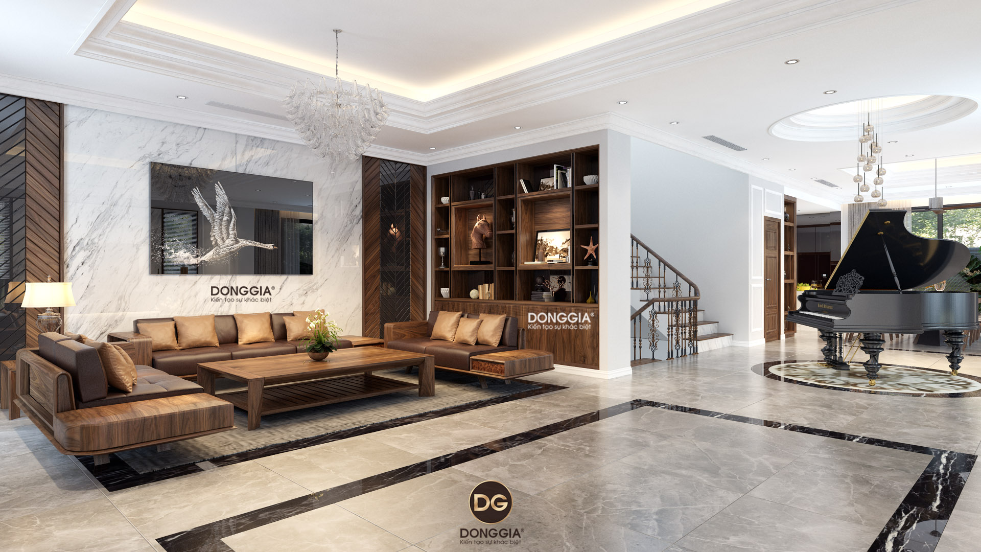 Thiết kế nội thất phòng khách liên thông bếp ăn đẹp 2021: Với thiết kế nội thất đẹp lung linh, phòng khách liên thông bếp 2021 như một kiệt tác nghệ thuật. Các chi tiết tinh tế và màu sắc đậm chất cá tính tạo nên không gian sống động và ấm cúng. Nhấn vào ảnh để khám phá sự đẹp mắt của thiết kế nội thất phòng khách liền bếp 2021 này.