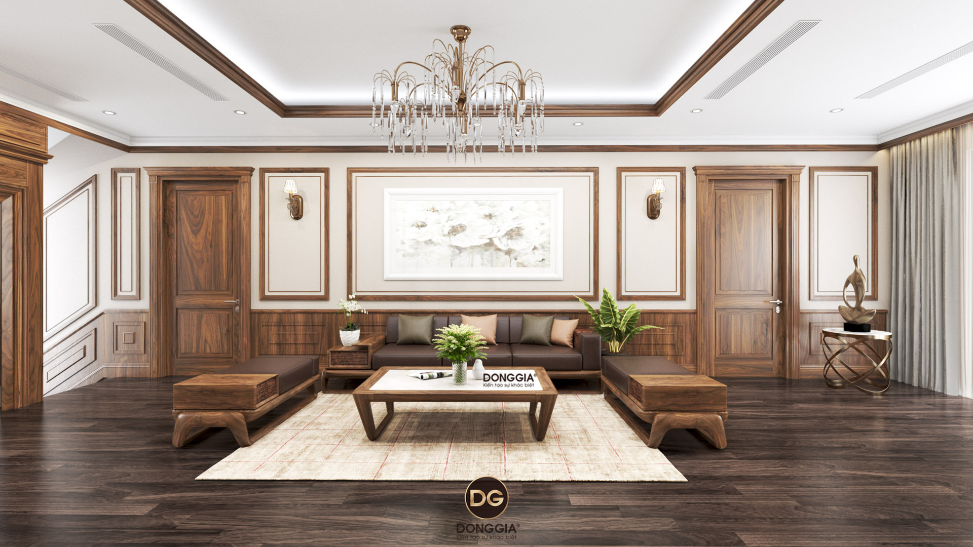 Những mẫu trang trí phòng khách đẹp cho nhà biệt thự hiện đại 2019