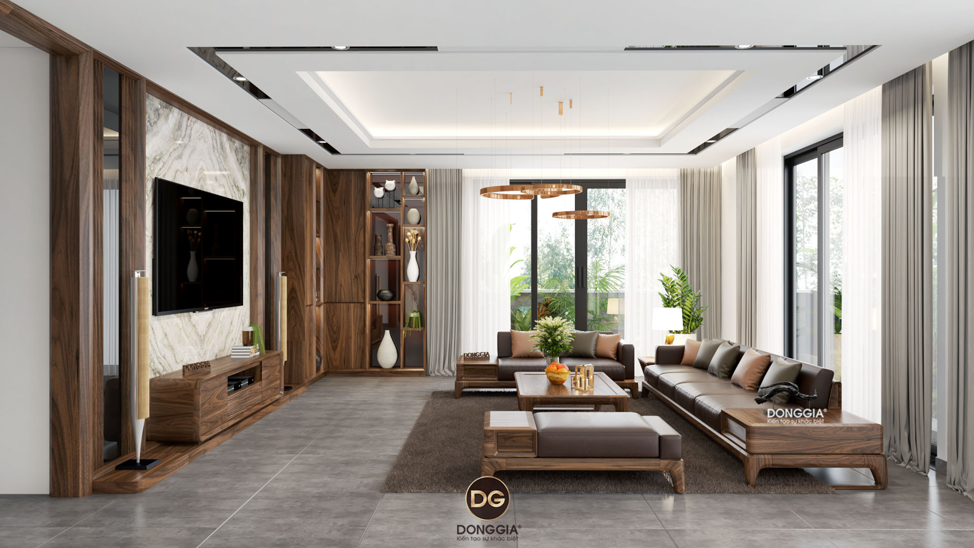 5 mẫu thiết kế nội thất đẹp cho những phòng khách rộng