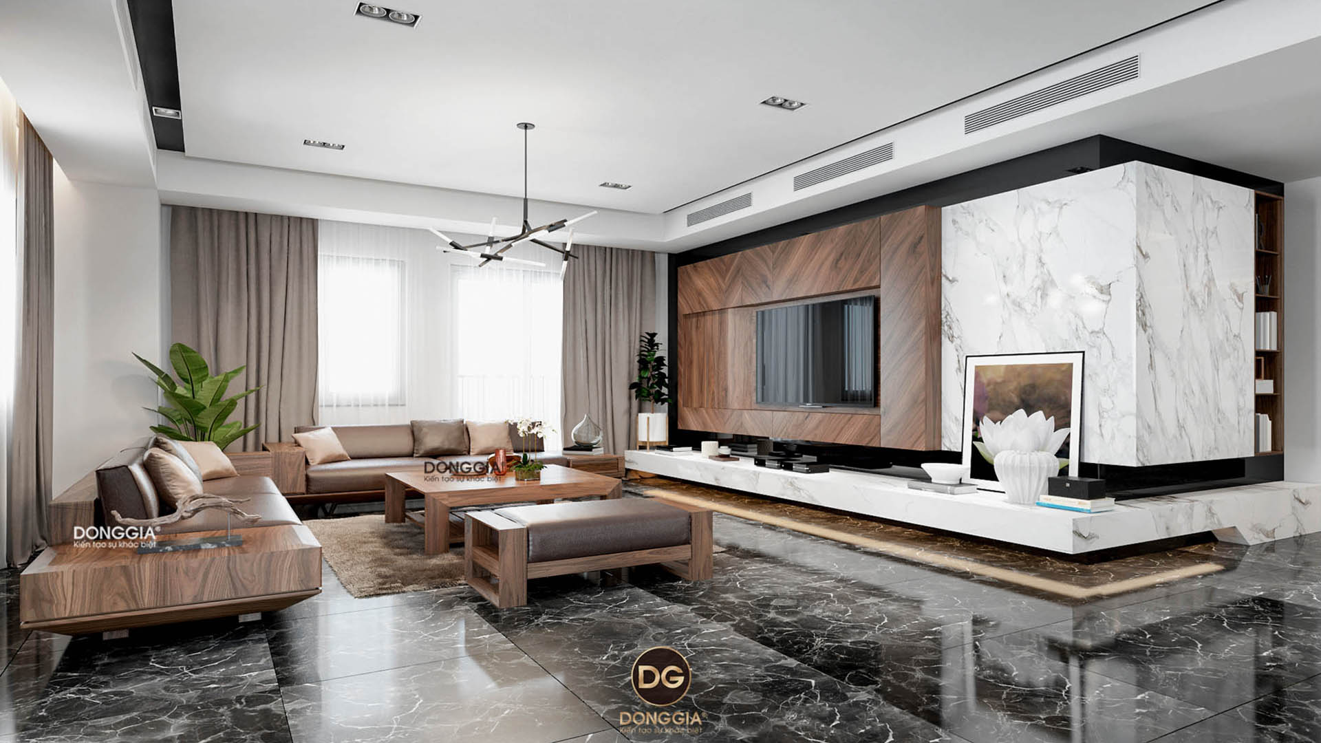 Tư vấn thiết kế nội thất căn hộ chung cư diện tích 83m² theo phong cách  hiện đại tối giản